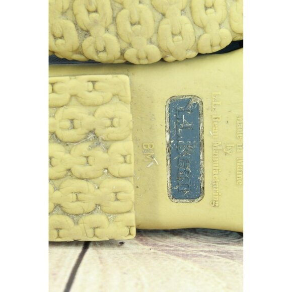 LL Bean Blue Waxed Canvas 8" Ankle Duck Boots Waterproof Insulated Size 3 M - Picture 9 of 10